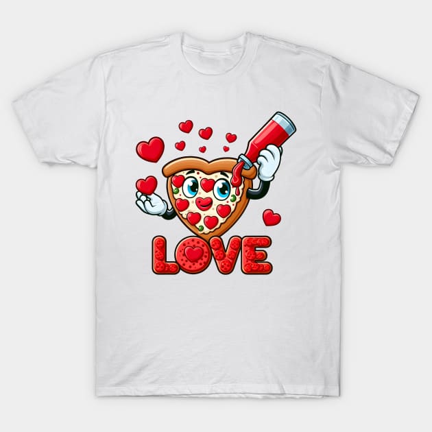 Valentine's Cartoon Delights T-Shirt T-Shirt by ragil_studio